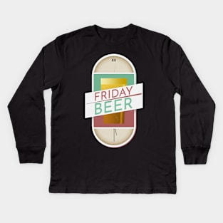 Friday Beer Kids Long Sleeve T-Shirt